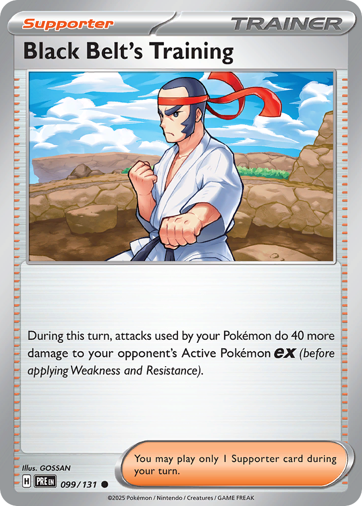 pulled the Black Belt's Training (Common) from Prismatic Evolutions 🔥
