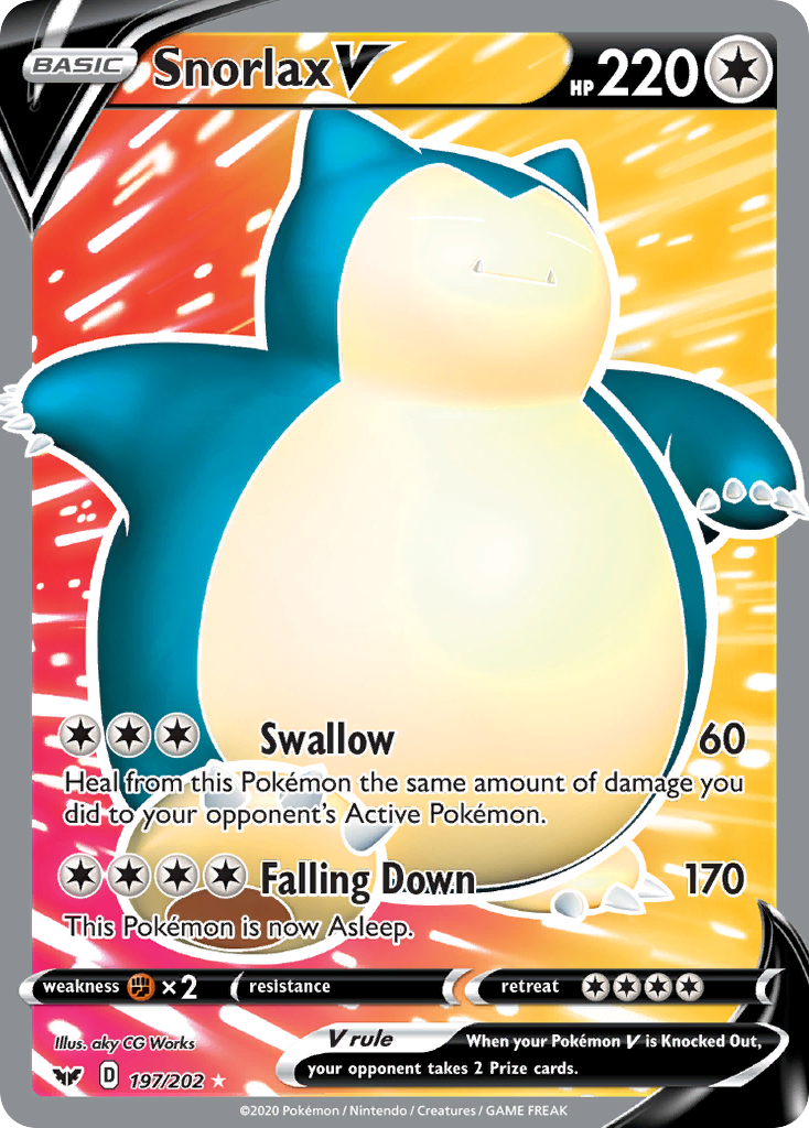 pulled the Snorlax V (Rare Ultra) from Sword & Shield 🔥 — @nycpokemon on Catcher