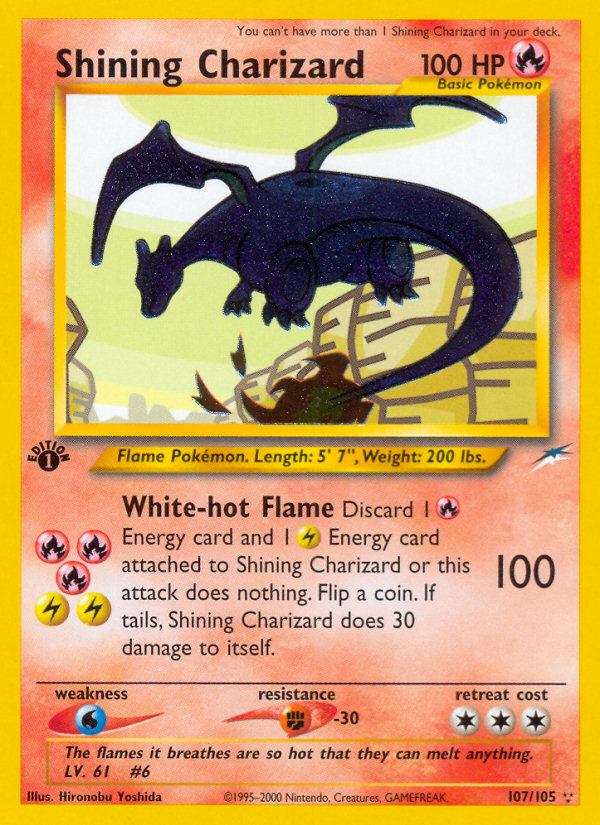 pulled the Shining Charizard (Rare Shining) from Neo Destiny 🔥
