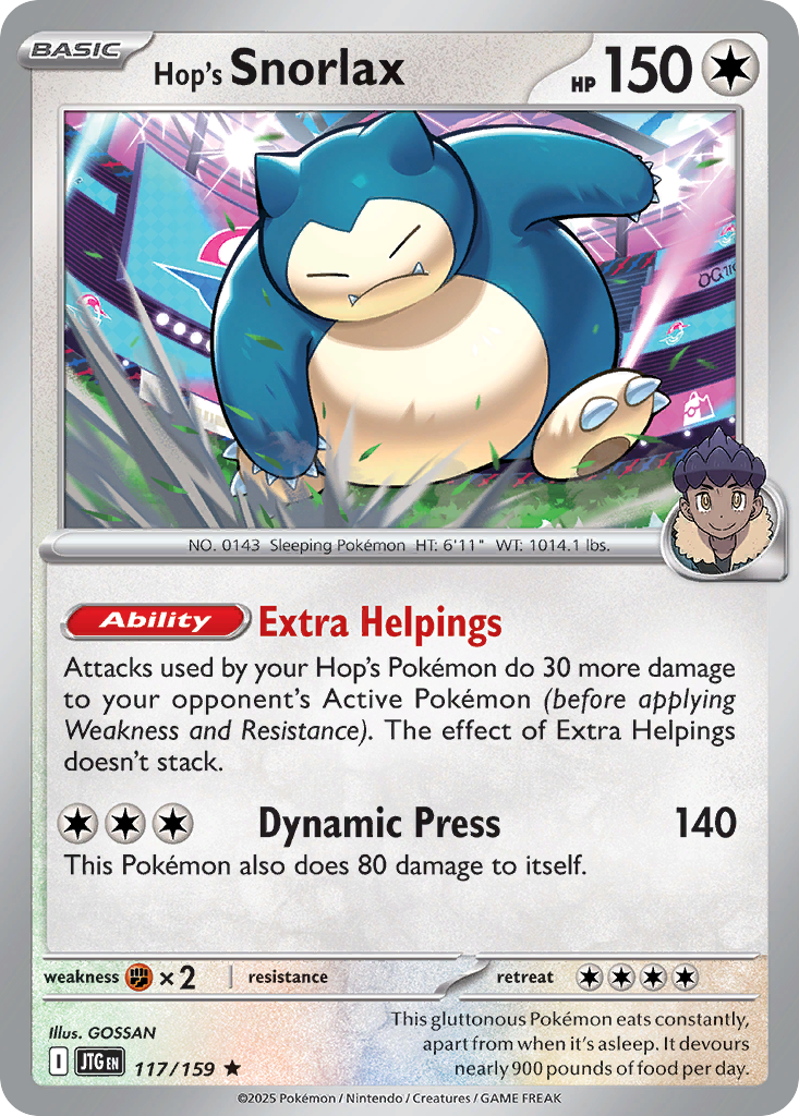 pulled the Hop's Snorlax (Rare) from Journey Together 🔥 — @nycpokemon on Catcher