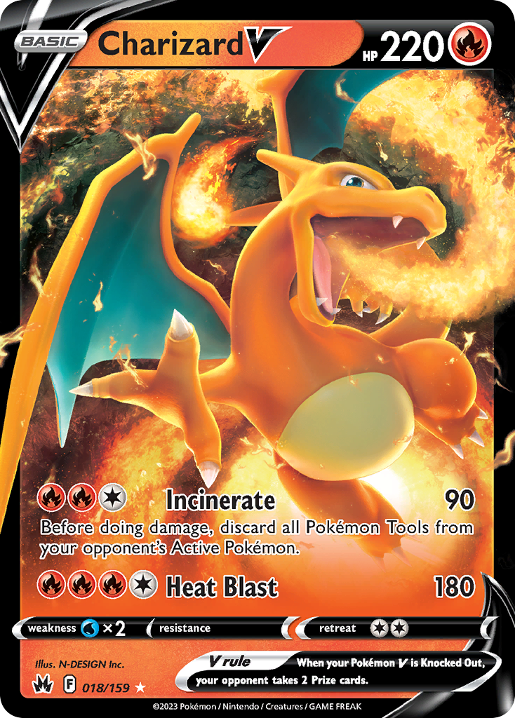 pulled the Charizard V (Rare Holo V) from Crown Zenith 🔥 — @testcatcher on Catcher