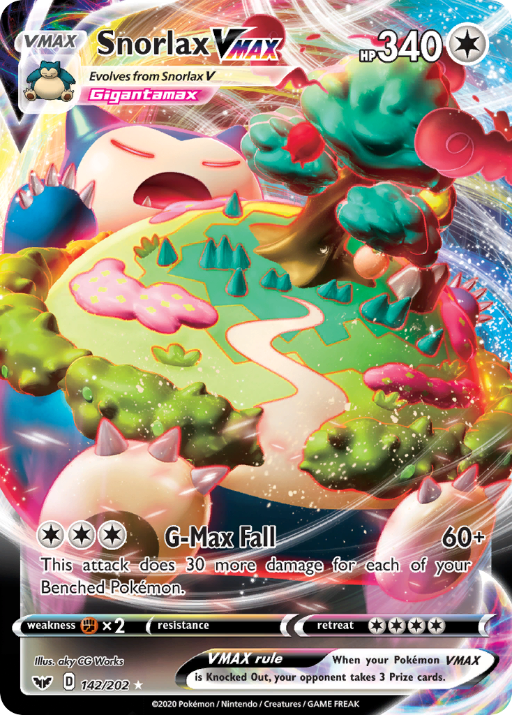pulled the Snorlax VMAX (Rare Holo VMAX) from Sword & Shield 🔥