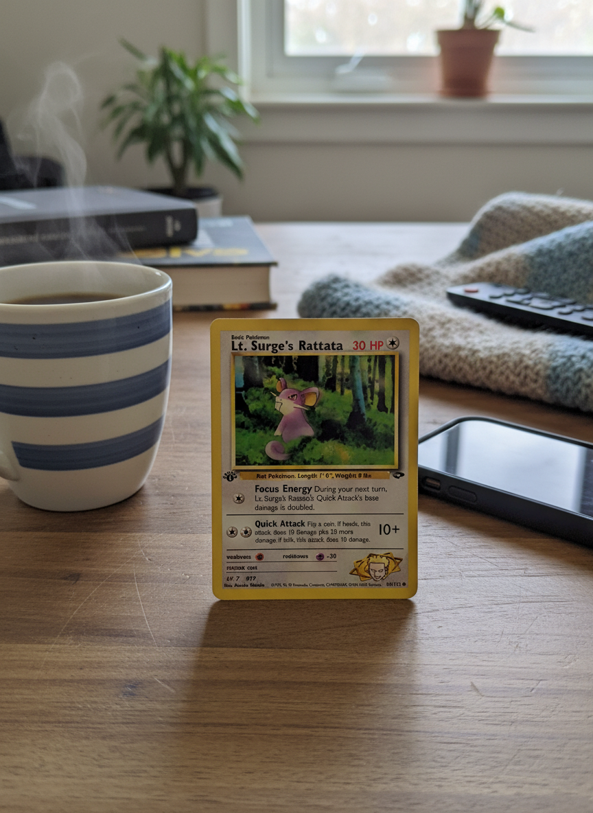 pulled the Lt. Surge's Rattata (Common) from Gym Challenge 🔥